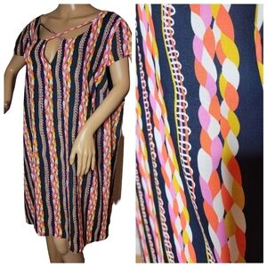 Modcloth flowy plus Size mini dress with pockets